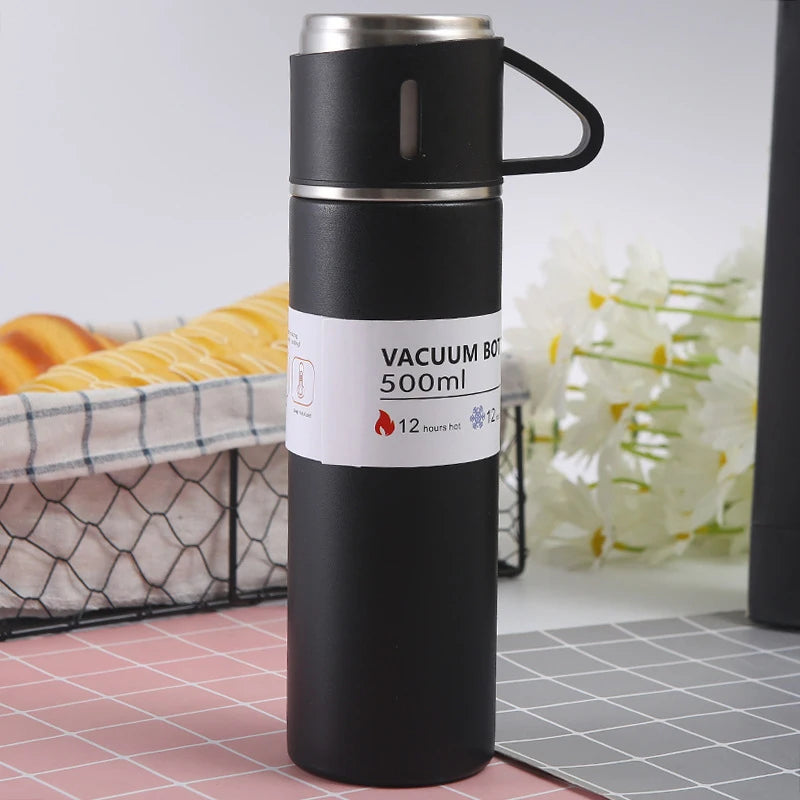  Thermos Set: Ideal for hot and cold beverages, these 500ml stainless steel thermoses. Durable, insulated, and versatile for home and outdoor activities